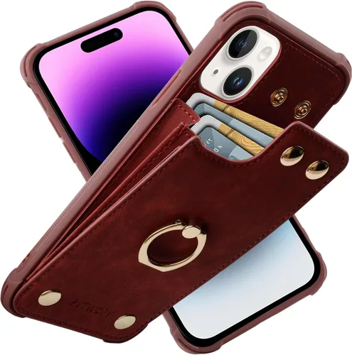 Vista 39 de Funda tipo cartera compatible con iPhone XR/10R con tarjetero de crédito, funda protectora de cuero a prueba de golpes compatible con anillo