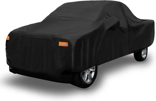 Vista 11 de X AUTOHAUX Funda para camioneta Toyota Tacoma Doble Cabina 4P 1,5 m de largo 2005-2021 Protección contra sol, lluvia, polvo, viento y nieve 190T-PU