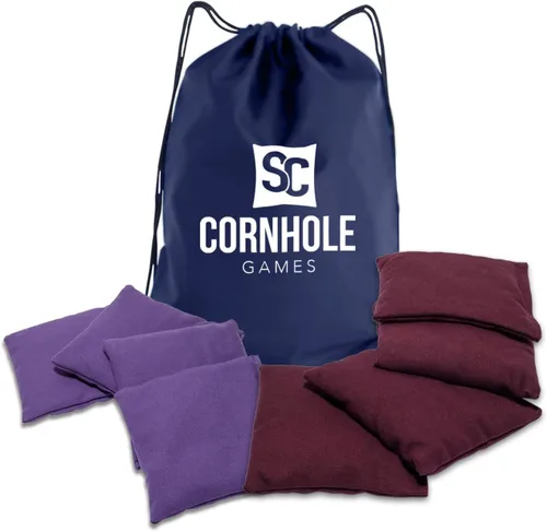 Vista 11 de Bolsas de cornhole resistentes al clima (juego de 8) - Tamaño/peso profesional de regulación (16 oz) - Uso en tableros de cornhole profesionales