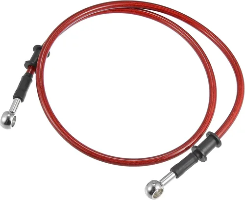Vista 9 de X AUTOHAUX 39.4 in 39.37" Longitud 0.394 in ID motocicleta hidráulico freno línea aceite manguera tubo 0° acero inoxidable trenzado cable para ATV