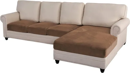 Vista 12 de Funda de sofá seccional de 3 piezas para sofá seccional en forma de L, protector elástico de muebles para sofá seccional izquierdo o derecho