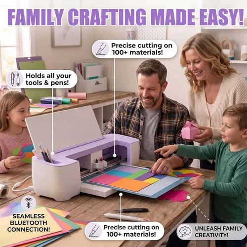 Vista 2 de Máquina eléctrica de corte y estampado en relieve para más de 100 materiales, herramienta de corte de manualidades de escritorio de precisión