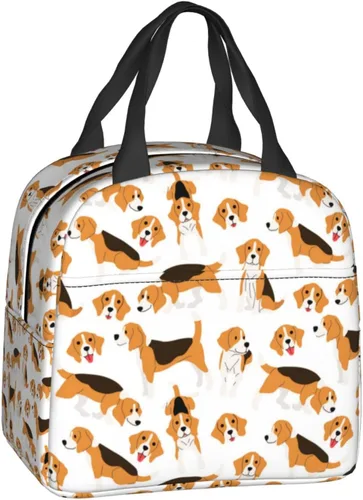 Vista 3 de Beagle - Bolsa de almuerzo para perros, aislada, resistente al agua, reutilizable, para viajes de picnic