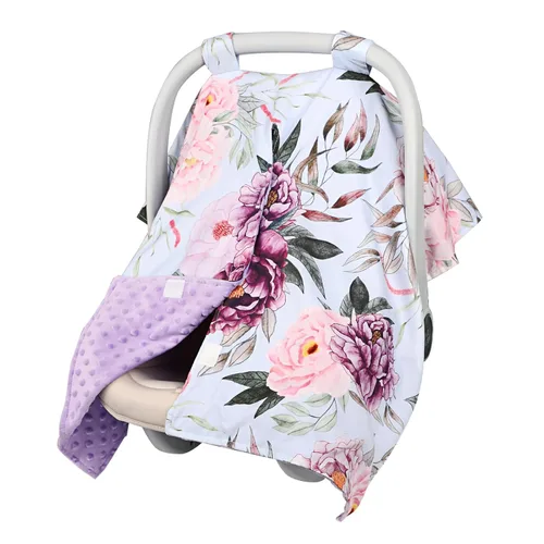 Vista 10 de Peekaboo - Funda para asiento de automóvil para bebé, niñas, niños, mamás, lactancia, manta para bebé, mariposa
