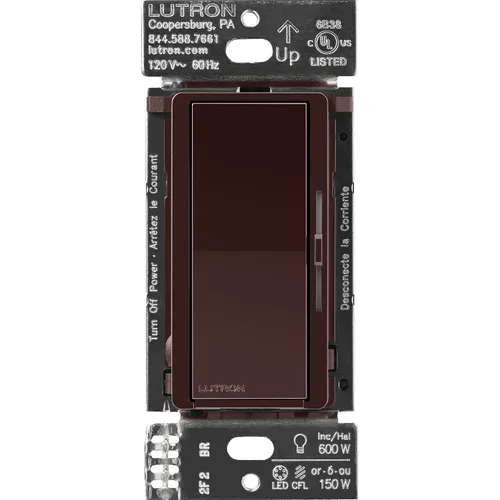 Vista 23 de Lutron - Interruptor inteligente Diva con regulador de intensidad de iluminación inteligente Caséta para bombillas LED, Alexa, Apple Homekit, Google