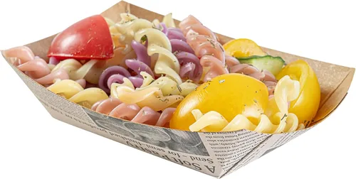 Vista 44 de Restaurantware -Bio Tek - Bandejas de alimentos de 2 onzas, 400 bandejas de papel desechables para alimentos, resistentes, a prueba de grasa, botes