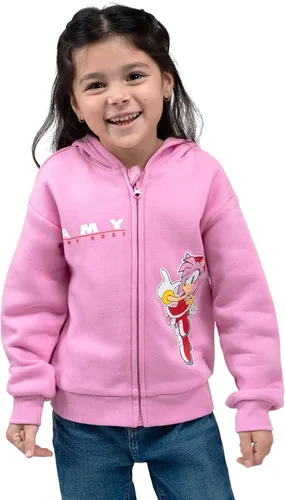 Vista 4 de SEGA Sonic the Hedgehog - Sudadera con capucha y cremallera para cosplay Amy Rose