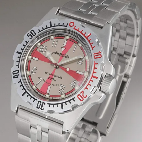 Vista 3 de VOSTOK Amphibian 710650 - Reloj de pulsera automático para hombre