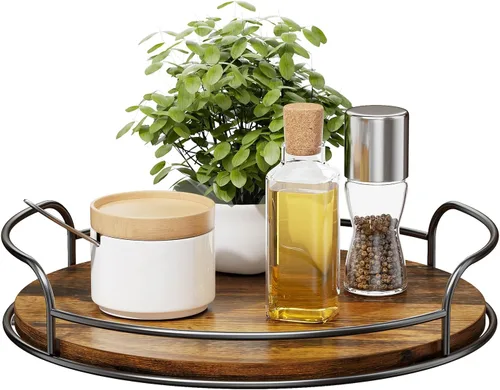 Vista 9 de LAMU Organizador Lazy Susan, Plato Giratorio Lazy Susan de 9 Pulgadas para Gabinete, Superficie de Mesa, Cocina, Encimera, Baño, Despensa