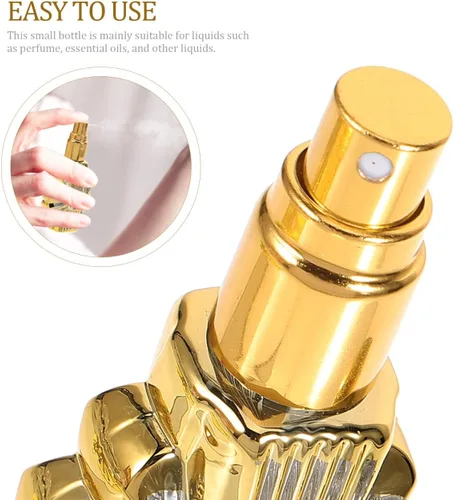 Vista 5 de 2 botellas de perfume de vidrio, 0.4 fl oz, 0.44 onzas líquidas, atomizador recargable, botella de agua bendita, botella de aceite esencial vacía