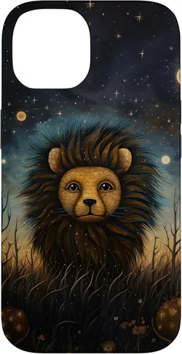 Vista 4 de iPhone 16 Lion at Twilight Lindas estrellas de león en la noche
