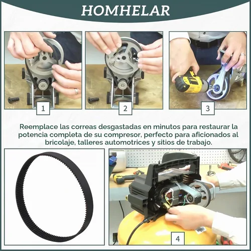 Vista 7 de AC-0815 - Cinturón de compresor de aire para Porter Cable Devilbiss Dewalt Makita Sears Craftsman Compresor de aire sustituye a CAC-1311 CAC-1342