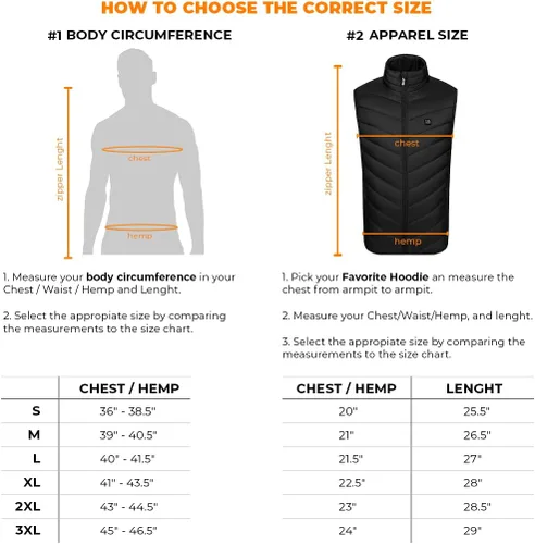 Vista 2 de Chaleco térmico para mujeres y hombres con batería ligera de 5 V (unisex), Negro