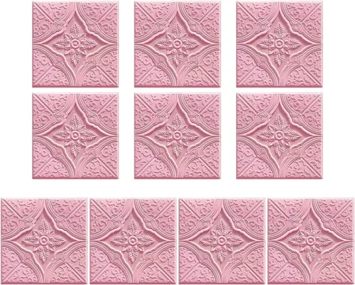 Vista 11 de ECYC Ltd 10 paneles de pared de espuma 3D autoadhesivos de 13.78 x 13.78 x 0.12 pulgadas, paneles de pared de flores 3D para despegar y pegar