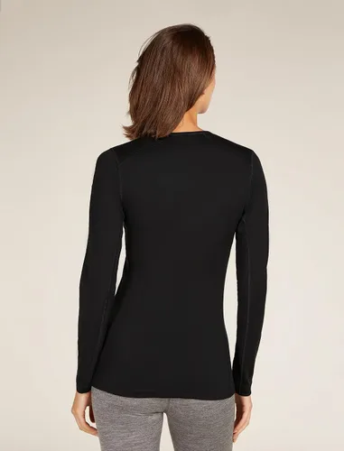 Vista 2 de Icebreaker Merino Womens 200 Oasis Long Sleeve Thermal Cold Weather Base Layer T-Shirt