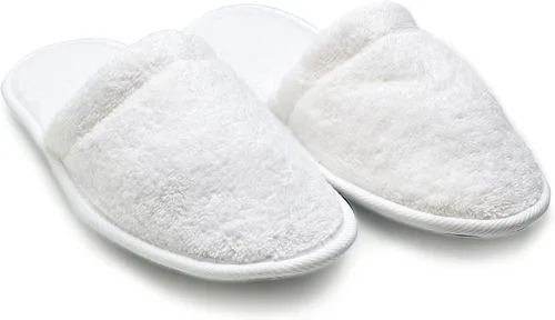 Vista 9 de Arus Pantuflas de algodón turco para hombre, de felpa de rizo para spa y baño