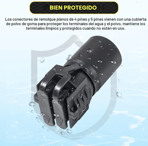 Vista 4 de Adaptador de remolque de 7 a 4 y 5 pines de Oyviny, diseño 2 en 1