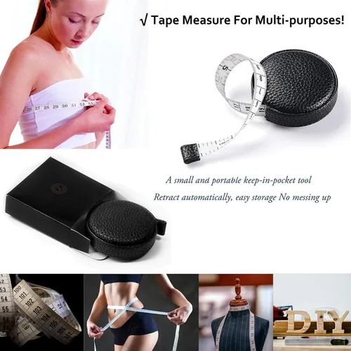 Vista 7 de Cinta métrica de cuerpo de 9.8 ft/120 para tela corporal, cinta métrica para coser tela, sastres, cinta de medidas médicas, tela de costura de doble