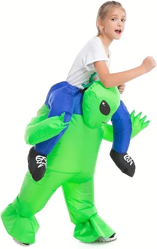 Vista 2 de HSCTEK Disfraz inflable de alienígena infantil