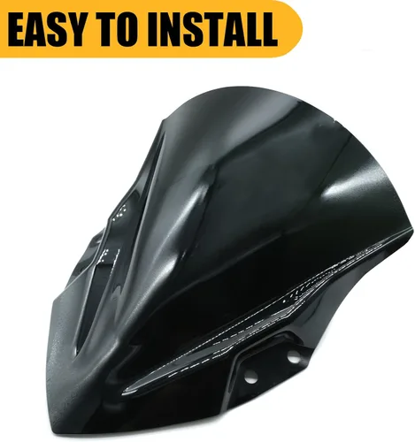 Vista 5 de Parabrisas scooter deflectores de viento doble burbuja compatible con Ninja 400 2018-2023