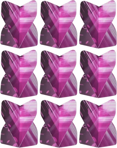Vista 9 de PATIKIL Dart Flights - Accesorios de dardos estándar PET piezas de repuesto para punta de acero suave, estilo de rayas gruesas Gris