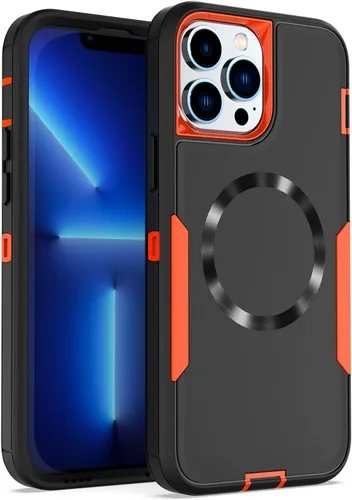 Vista 16 de Diseñada para iPhone 14 Pro, protección magnética contra caídas resistente, compatible con MagSafe, a prueba de polvo, no se decolora, no se pone
