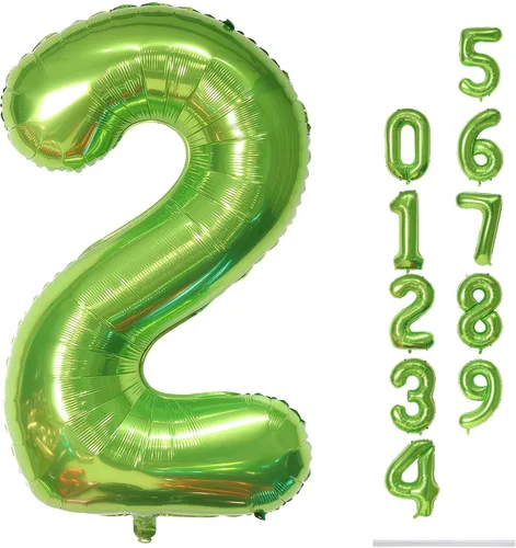 Vista 11 de Globo negro del número 0 para niñas y niños, 40 pulgadas, grande, número 0-9, de papel de aluminio, de Mylar para helio, juego de globos digitales