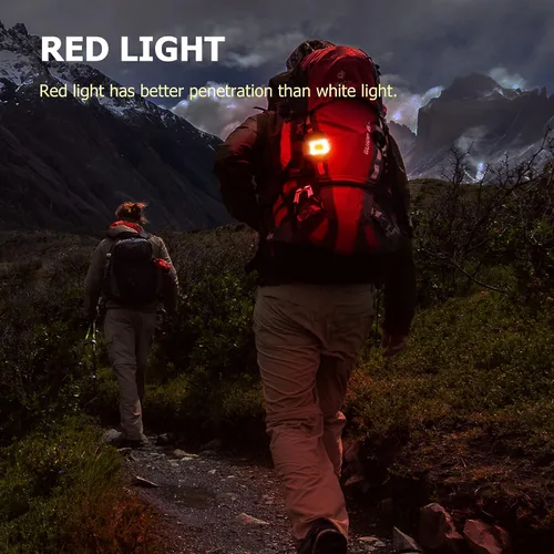 Vista 3 de Molrebe - Luces de correr recargables con clip para corredores, paquete de 5 modos, clip ancho, luz roja y verde, carga USB, indicador de carga