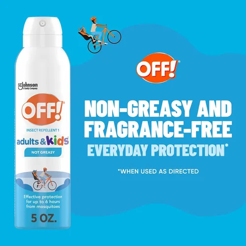 Vista 2 de OFF! Aerosol repelente de insectos para adultos y niños, espray de picaridina sin fragancia para protección diaria sin DEET contra mosquitos