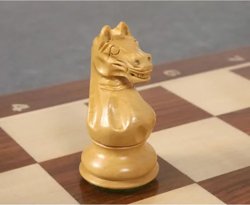Vista 6 de Royal Chess Mall - Juego de piezas de ajedrez Queens Gambit Staunton de 3.75" - Palisandro dorado