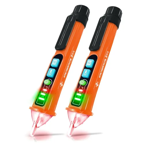 Vista 11 de Probador de Voltaje, X-XIANQI Probador Detector de Voltaje Sin Contacto, Pluma Probadora de Electricidad, Rango Dual 12V-1000V/48V-1000V, Probador
