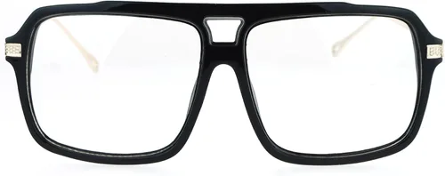 Vista 2 de PASTL Lentes transparentes para hombre, diseño cuadrado de moda, lentes UV 400