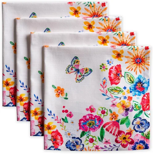Vista 163 de Maison d' Hermine Juego de 4 servilletas de tela 100% algodón, suaves y duraderas, servilletas cuadradas reutilizables para uso diario, lavables