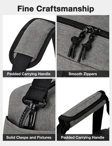 Vista 4 de Noozion Bolsa de gimnasio pequeña de 14 pulgadas para mujeres y hombres, mini bolsa de lona ligera con múltiples bolsillos, bolsa deportiva