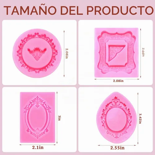 Vista 3 de 4 moldes de silicona para chocolate, molde de fondant, resina