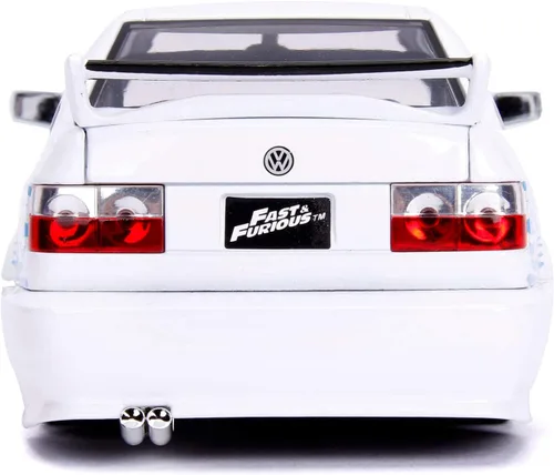 Vista 3 de Jada Toys Fast & Furious 1:24 Jesse's Volkswagen Jetta - Coche fundido a presión, juguetes para niños y adultos, color blanco (99591W)