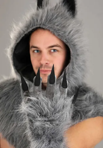 Vista 4 de Da rienda suelta a tu lobo interior con nuestro disfraz de lobo exclusivo para hombre, Howl-oween Just Got Wilder