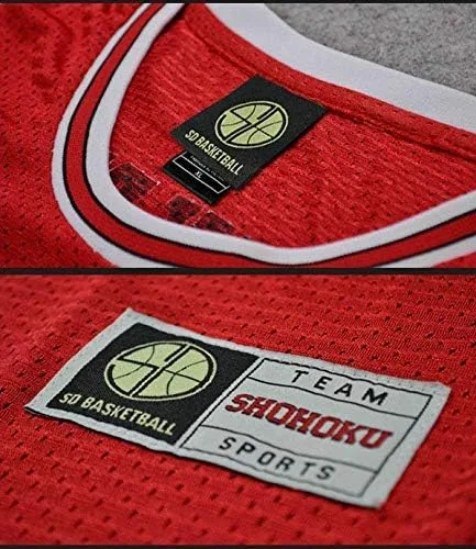 Vista 5 de Camiseta de baloncesto roja para hombre Sakuragi Hanamichi