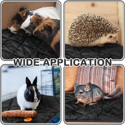 Vista 6 de Paquete de 4 Almohadillas Autocalentables para Gatos, Alfombrilla Autocalentable para Perros que Refleja el Calor Corporal, Almohadilla Térmica Negro
