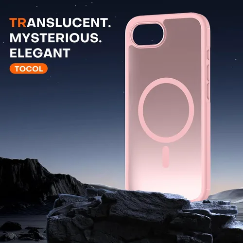 Vista 591 de TOCOL Funda para iPhone 11, compatible con Magsafe, protección completa de cámara, imanes integrados, protección contra caídas, funda translúcida