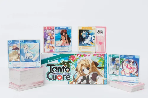 Vista 2 de Japanime Games Tanto Cuore: Vacaciones románticas Juego de cartas de construcción de mazos Juego inspirado en el anime y Arclight Con criadas