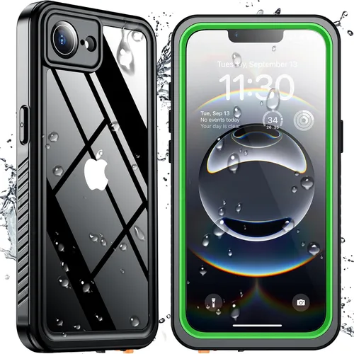 Vista 21 de SPIDERCASE Funda impermeable para iPhone 12 Pro Max, lente integrada y protector de pantalla, protección completa resistente, 12 pies, a prueba