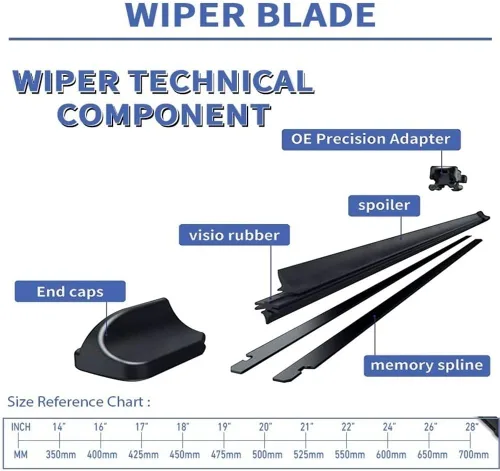 Vista 5 de Escobillas de limpiaparabrisas compatibles con Toyota Avensis T27 MK3 2009-2018, limpiaparabrisas delantero y trasero de automóvil, cortador