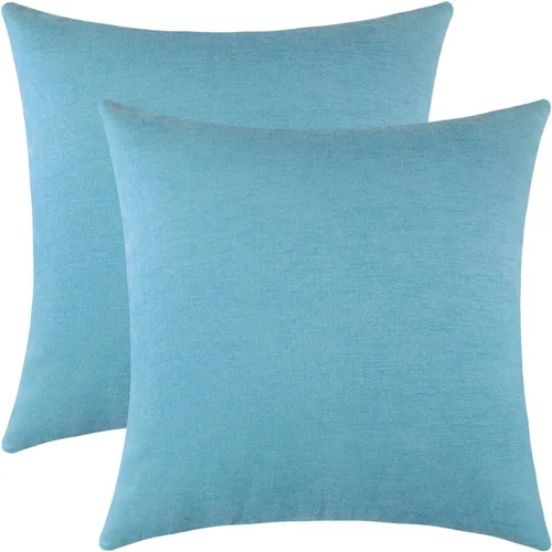Vista 11 de Juego de 2 fundas de almohada decorativas de pana burdeos suaves y acogedoras, fundas de cojín cuadradas de chenilla para sofá, decoración de sala