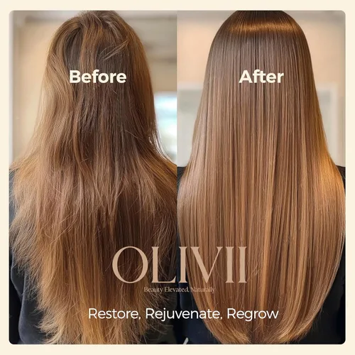 Vista 7 de Olivii Hair-Gro Acondicionador para cabello más grueso y completo, crecimiento del cabello con cúrcuma, trébol rojo, biotina y cafeína, reduce