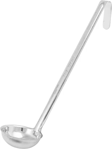Vista 19 de Winco Cucharón de plástico de doble boquilla de una pieza, 1 onza, 13 pulgadas, cola roja