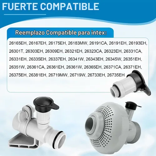 Vista 6 de 12363 12373 Válvula de chorro de aire y tapa de válvula de chorro de aire para piscina sobre tierra Intex