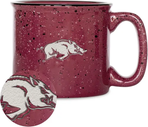 Vista 130 de Rico Industries NCAA Speckle 12oz Laser Engraved Campfire Mug
