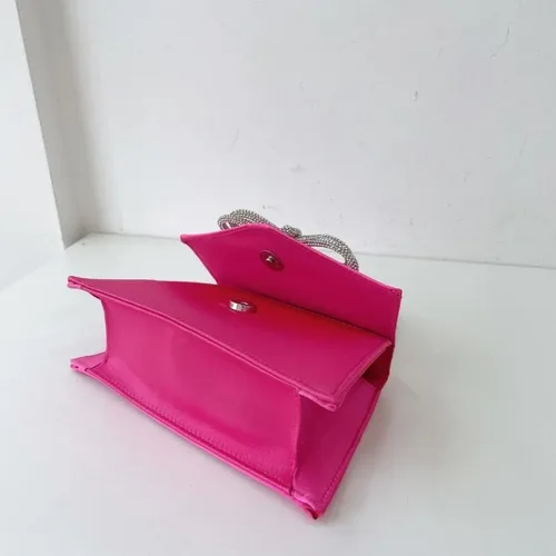 Vista 3 de AFB Bolsos de mano de noche con diamantes de imitación para mujer, con lazo de satén, bolso cruzado para fiesta, boda, baile de graduación
