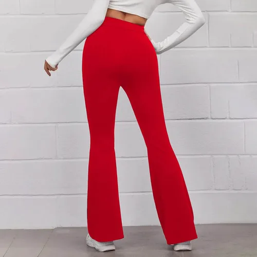 Vista 4 de INNOVIERA Leggings acampanados para mujer, pantalones de yoga con corte de bota, cintura alta, cruzado, entrenamiento, descanso, pantalones de jazz